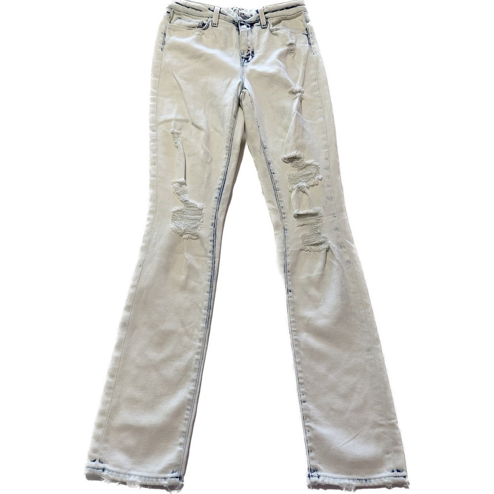 L'AGENCE Jeans Womens Size 25 Mid Rise Distressed Grunge Light Wash